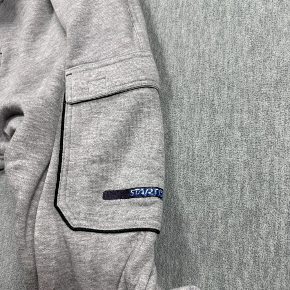 Starter Sweatpants Mens Medium Gray Fleece Cargo Pocket Elastic Waist Casual VTG